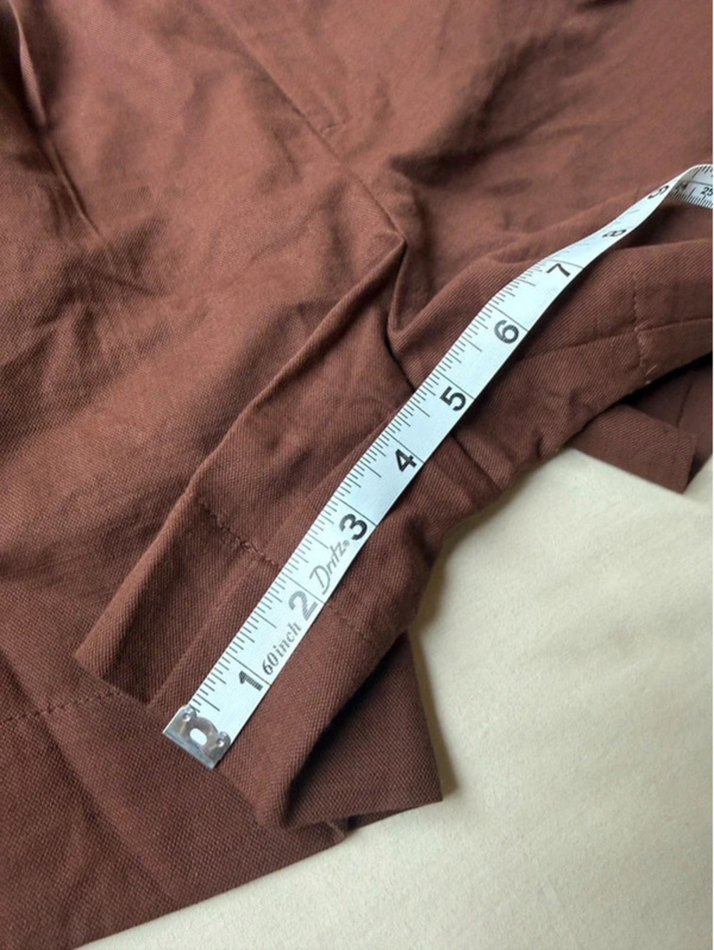 NWT A New Day Brown Pleated High Rise Trouser Shorts Size 6 - Picture 5 of 6